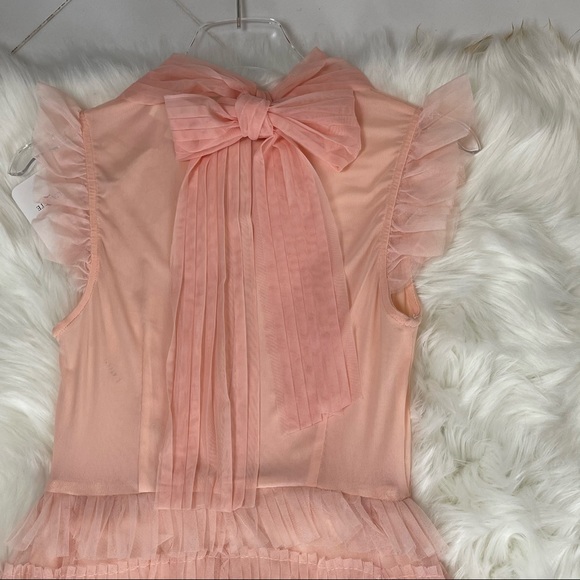 📌 L’ATISTE Chiffon Maxi Dress Multi-Tiered Pleated Ruffles Stretchy Bodice Lined - Picture 3 of 16